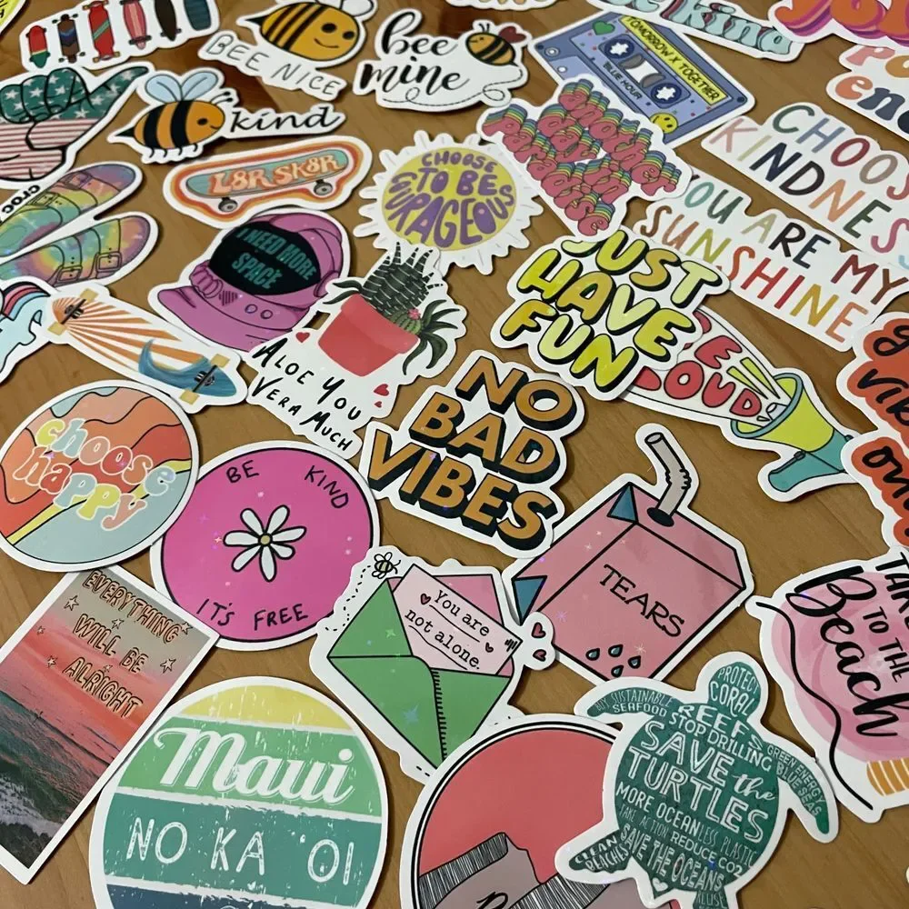 Vinyl Sticker Lot Waterproof Fun Sticker Bundle Holographic‎ Stickers - Picture 6 of 9